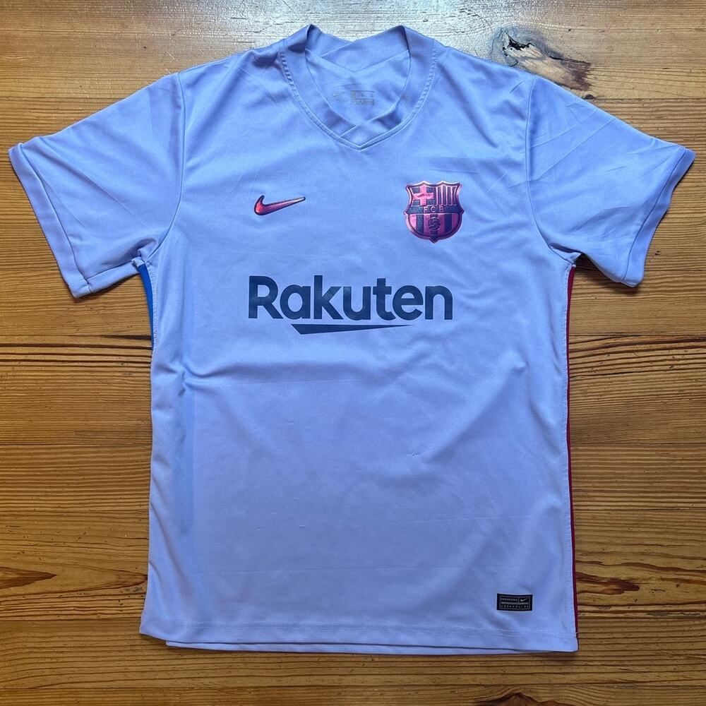 Nike FC Barcelona 21/22 purple 30 away stadium‎ mens soccer jersey SIZE XL